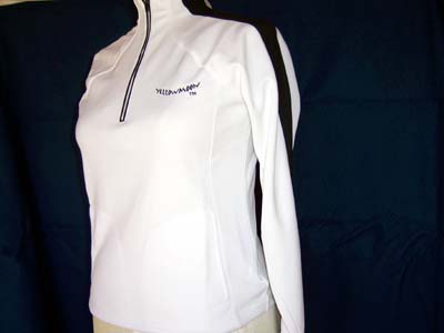 Ladies Half Zip Double Knit top